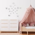 thumbnail image 2 of MOAMUN 20pcs Wall Mirror Tiles, Mirror Wall, Stick on Mirror Self Adhesive, Star shape Mirror Stickers for Bedrooms Home Gym Wardrobe Doors Decorations (Silver), 2 of 7