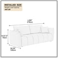 thumbnail image 6 of Williamspace 85" Modern Futon Sofa Couch with 2 Pillows,Luxury Mid-Century Upholstered Sofa Couch for Living Room Apartment Office Studio,Wine Red, 6 of 7