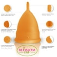 thumbnail image 5 of Blossom Menstrual Cup, Reusable Silicone Cup (Large, Orange), 5 of 5