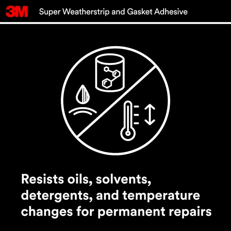 Black Super Weatherstrip And Gasket Adhesive 08008 by 3M - Weatherstrip  Adhesive for american Cars