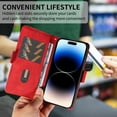 thumbnail image 5 of Allytechgroup Flip Cover Case for Google Pixel 6, Premium PU Leather Stand Cards Holder Hand Wrist RFID Blocking Bumper Shockproof Phone Case for Google Pixel 6, Red, 5 of 7
