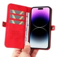 thumbnail image 2 of Nalacover For iPhone 13 Pro Max Wallet case 【RFID Blocking】【Slide Pocket Slot】,Credit Card Holder Flip Folio Book PU Leather Protective Cover Women Men For iPhone 13 Pro Max - 6.7", red, 2 of 14