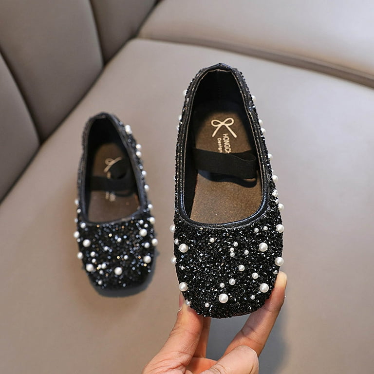 ATOGUTA Prom Shoes for Teen Girls Black Ballet Shoes Flower Girls Mary Jane  Flats Dress Shoes Party Wedding - Walmart.com