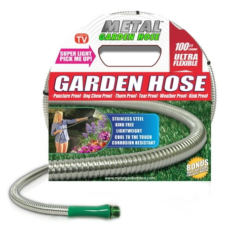 - Metal Garden Hose (100'), the Original 304 Stainless Steel Hose …