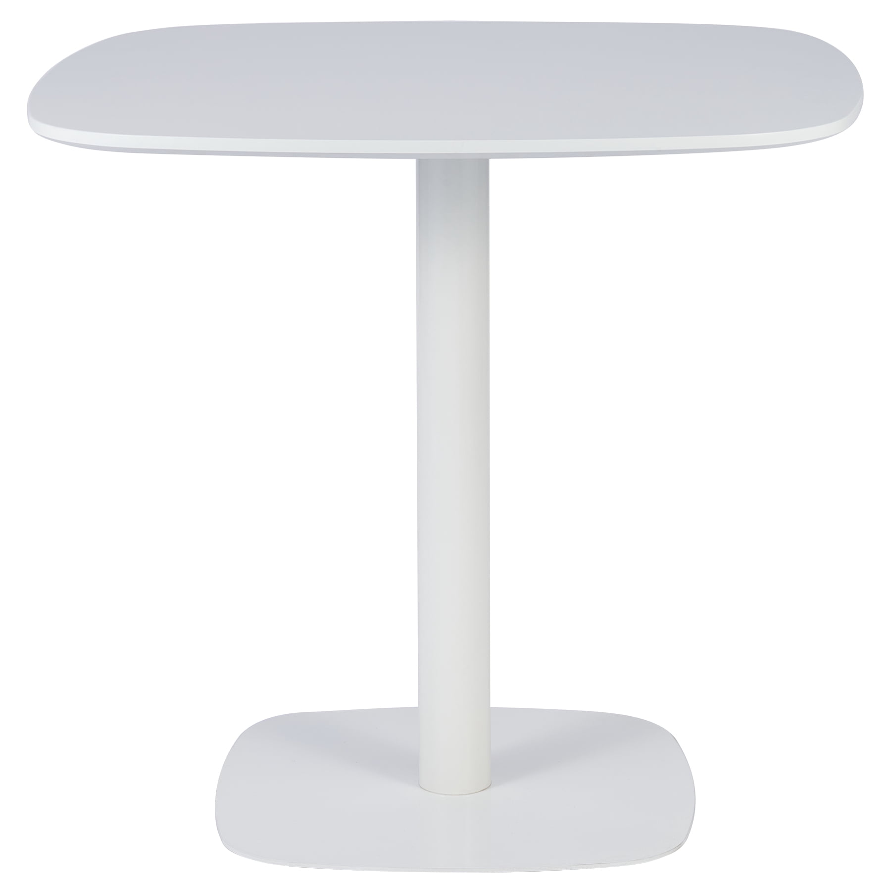 32" Tulip Table Small Pedestal Table for 4 Modern Square Dining Room Table White