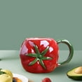 thumbnail image 4 of Taza de café con forma de fruta Taza de leche de café de cerámica adorable Vajil Té Tazas de agua ligeras Reutilizables para regalo de Sunnimix  Taza de café, 4 of 8