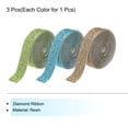 thumbnail image 3 of Uxcell 3Roll 1 Yard 8mm Self Adhesive Crystal Rhinestone Ribbon for Crafts Project, Lake Blue,Light Yellow,Light Green, 3 of 5