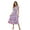 Sky Blue, variant on Women's Ruffled Printed One Shoulder Midi Dress with Sheer Overlay and Non Stretch Bodice 100% Polyester Fabric