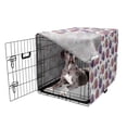 thumbnail image 5 of Floral Dog Crate Cover, Hand Drawn Like Aster Flowers Drawing Repetitive Print on a Plain Background, Easy to Use Pet Kennel Cover Small Dogs Puppies Kittens, 7 Sizes, Violet Pink Cream, by Ambesonne, 5 of 6