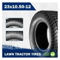 thumbnail image 2 of 23x10.50-12 Lawn Mower Tire,23x10.50x12nhs Turf Saver Tire Replacement for Riding Mower,Garden Tractor Cart,Turf Tire-2 Pack 4PR Tubeless Tires, 2 of 6