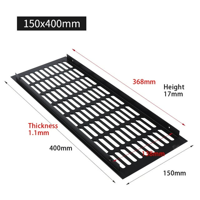 Lefu 150mm Aluminium Rectangular Cabinet Wardrobe Air Vent Grille Ventilation-Cover