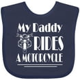 thumbnail image 3 of Inktastic My Daddy Rides a Motorcycle Boys or Girls Baby Bib, 3 of 4