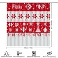 thumbnail image 2 of Red And White Snowflake Knit Pattern Shower Curtain Waterproof Bathroom Curtain Set with Hooks Home Decor Bathroom Curtains 4pcs, 2 of 6