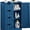 Navy Blue, variant on Large Bathroom Floor Cabinet with 4 Dawers and Single Door Cabinet, Freestanding Storage Cabinet for Living Room Kitchen Hallway, White