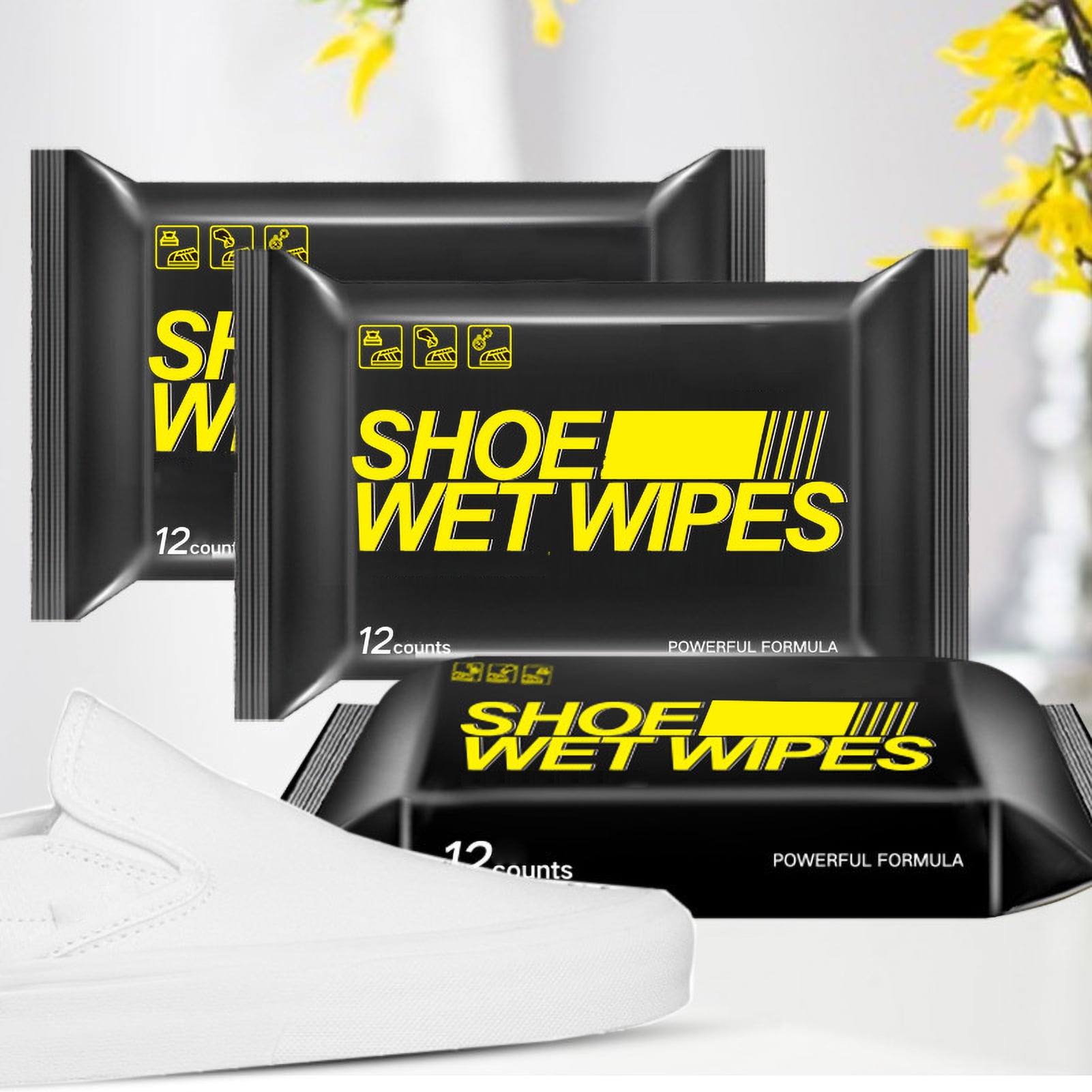 Hesroicy Portable Disposable Shoes Cleaning Wet Wipes Sneakers Nonwoven Detergent Tissue