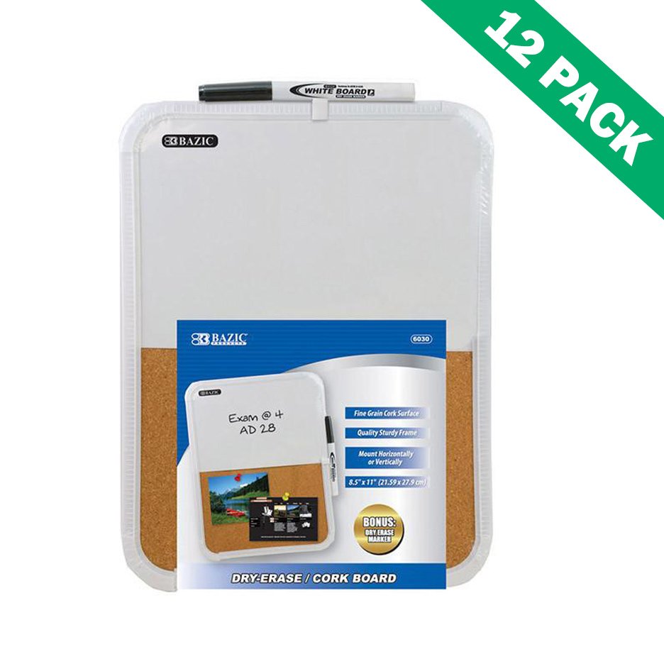 Dry Erase Cork Board, Wall Mounted Cork Board Office 8.5 X 11 Inch