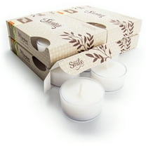 Oakmoss & Amber Tealight Candles Bulk Pack - 24 White Premium Scented Tea Lights - Natural Oils - Shortie's Candle Company