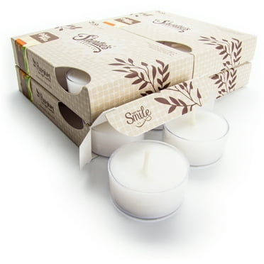 Oakmoss & Amber Tealight Candles Bulk Pack - 24 White Premium Scented Tea Lights - Natural Oils - Shortie's Candle Company