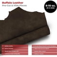 thumbnail image 2 of European Leather Work Buffalo Hide 8-10 oz. 3-4mm  Pre-Cut Size: 10"x24"  Chocolate Brown Color - Full Grain Leather for Tooling, Stamping, Molding, Engraving, 2 of 9