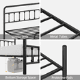 thumbnail image 5 of Jopath Full Size Metal Bed Frame, Platform Bed with Headboard Structurally Stable Under Bed Storage for Teens Adults Black, 5 of 6