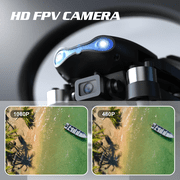 E99 PRO‑MAX Foldable RC Drone with 4K Dual Camera, Brushless Motor, 2 Batteries & Storage Bag, FCC Certified