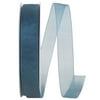 The Ribbon Roll - T25621-916-05C, Sheer With Filiment Edges Ribbon, Teal, 7/8 Inch, 100 Yards