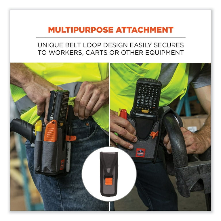 Squids 5540 Handheld Barcode Scanner Holster with Belt Loop, Large, 2.75x3.5x8, Polyester, Gray, Ships in 1-3 Business Days Squids 5540 Handheld Barcode Scanner Holster with Belt Loop, Large, 2.75x3.5x8, Polyester, Gray, Ships in 1-3 Business Days