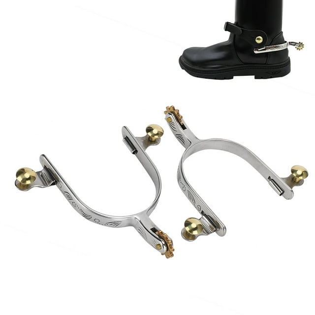 West Cowboy Horse Espuelas, Espuelas de Caballos, Botón de Cinturón 2 Pezas de Caballos Hacia el Oeste para Caballos