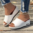 thumbnail image 5 of Platform Sandals for Women 2025 Wedges Sandals Slip on Wedge Platform Slides Comfortable Summer Shoes Casual Open Toe Flops, 5 of 6