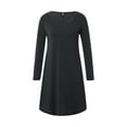 thumbnail image 6 of Women Casual Long Sleeve Jumper Pullover Sweatshirt Top Shirt Blouse Mini Dress, 6 of 7