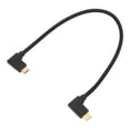 thumbnail image 2 of Cable de datos tipo C de 90 grados, macho a macho, 10 Gbps, con punta chapada en oro, cable de extensión tipo C, 2 of 14