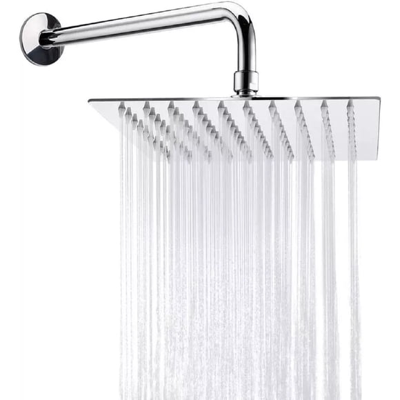 Regadera Cuadrada 8 Fonthy Acero Inoxidable 20cmx20cm + Brazo 40cm