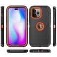 thumbnail image 4 of Xhy iPhone 14 Pro Case with Belt Clip Holster+Screen and Lens Protector Military Grade Heavy Duty 3 in 1 Shockproof Armor Rugged Durable Detachable for iPhone 14 Pro 6.1 inch 2022 Phone - Black+Orange, 4 of 10