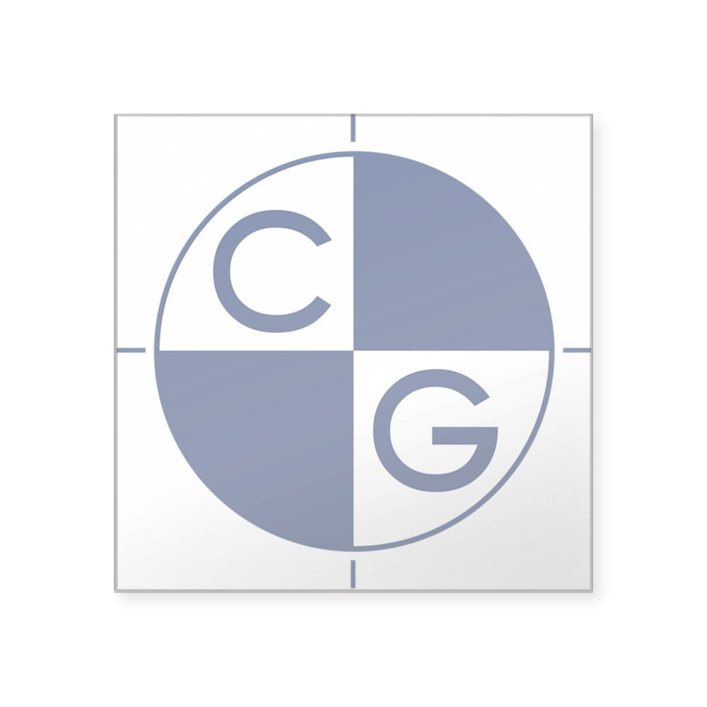 CafePress - Center Of Gravity Sticker - Square Sticker 3" x 3