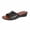Black, variant on Women's Plus Size Open Toe Mules Sandals Croc Pattern Thick Sole Spring Summer Comfortable Slippers Trendy Casual Shoes