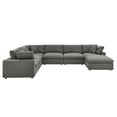 thumbnail image 1 of Modway Commix 7-Piece Down Filled Overstuffed Sectional Sofa in Gray, 1 of 10