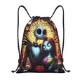 thumbnail image 1 of Goofa The Nightmare Before Christmas Print Drawstring Backpack Bag Sport Gym Sackpack Cinch Bags Drawstring Bags Draw String Sport Bag-Small, 1 of 6