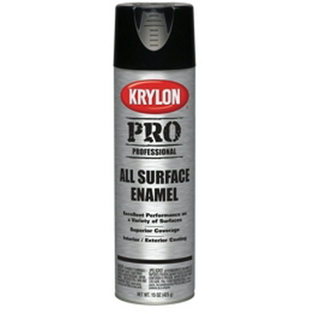 Krylon Professional All Surface Spray Enamel, 5812 Black, 15 Oz.