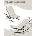 thumbnail image 2 of Garvee 2-Piece Outdoor Rocking Lounge Chair Set – Patio Rocking Chairs with Padded Cushions & Metal Frame for Garden, Backyard, Porch, 2 of 6