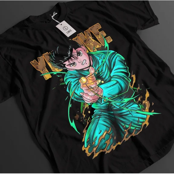 RARE Yu Yu Hakusho Shirt Yusuke Tshirt Hiei T-Shirt Yoko Kurama Top Anime Unisex Tee