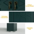 thumbnail image 3 of Heynemo 60" Modern Sideboard, Mid Century Buffet Cabinet with 4 Doors and Adjustable Shelves, for Entryway, Dining Room, Living Room, Bedroom, Turquoise, 3 of 10
