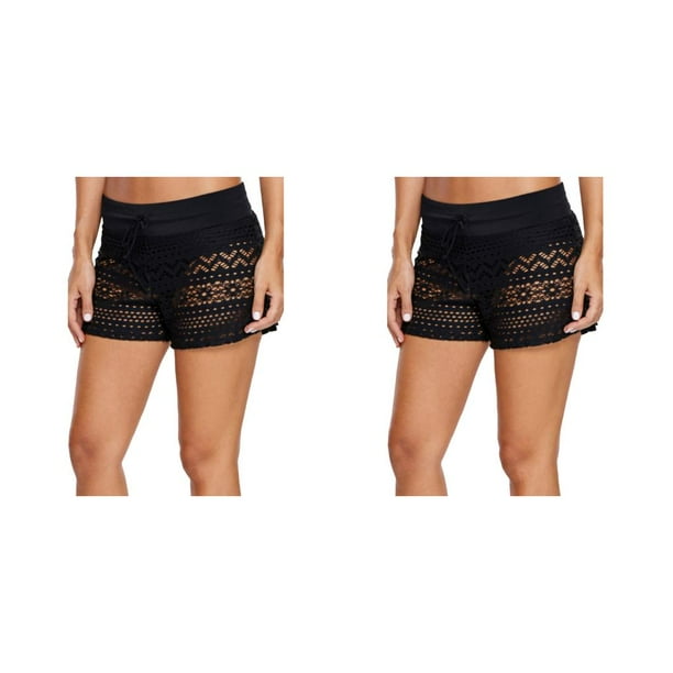 Yuarrent Pantalones cortos de encaje para mujer, bañadores a juego resistentes al desgaste, calzoncillos transpirables, traje de baño, Type3 NO3