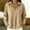 Beige, variant on Fall Blouse for Women Long‑Sleeve Lapel Half‑Zip Dual‑Pocket Textured Drop‑Shoulder Elegant Dressy Tops Blue S