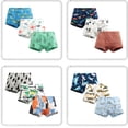 thumbnail image 4 of Bellafa Little Boys' Cotton Brief Soft Underwear Multipack Dinosaur Cartoons Underpants for 3-10 Years Kids,6-pack, 4 of 10