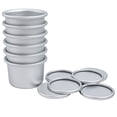 thumbnail image 4 of Chendee Diy 2'' Mini Cake Pan Removable Bottom Pudding For Mold Baking Bakeware Uk,6Pcs, 4 of 9
