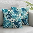 thumbnail image 3 of COMIO Outdoor Pillow Covers, Blue Pillow Covers, Tropical Palm Leaves Pillow Covers, Outdoor Pillows for Patio Furniture, Waterproof Outdoor Throw Pillows, Throw Pillow Covers Decorative Pillows White, 3 of 5