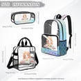 thumbnail image 4 of DISNIMO Scale Print Clear Backpack for School, Heavy Duty Large Clear School Bag Transparent Bookbag with Lunch Box & Pen Case, 17 Inch See Through PVC School Backpack, 4 of 5