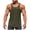 Army Green, variant on Dianli Summer Fitness Mens Muscle Tank Top Solid Color Quick-Dry High-Elasticity Slim-Fit Cotton Round Neck Short Sleeve Workout Tee Muscle Vest Training Top Gym Training