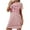 Pink, variant on ALLLIST Nightgowns for Women Short Sleeve Christmas Chemises Round Neck Black Soft Sleepshirts Nightgowns for Ladies