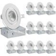 thumbnail image 1 of QPLUS 4 Inch Ultra-Thin Adjustable Eyeball Gimbal LED Recessed Lighting with Junction Box/Canless Downlight, 10 Watts, 750lm, Dimmable, Energy Star and ETL Listed (4000K Neutal, 12 Pack), 1 of 5